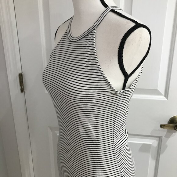 Heart & Hips White and Black Stripes Maxi Dress M - Picture 6 of 11